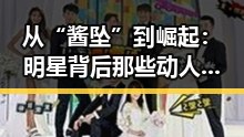 从“酱坠”到崛起:明星背后那些动人变迁